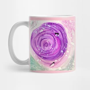 Morning dew on an abstract rose Mug